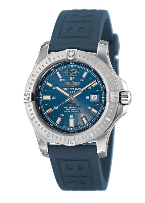 breitling colt 44 automatic blue replica|breitling colt automatic 44mm blue.